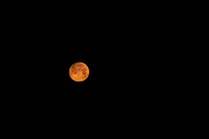 The Pink Supermoon over Spain